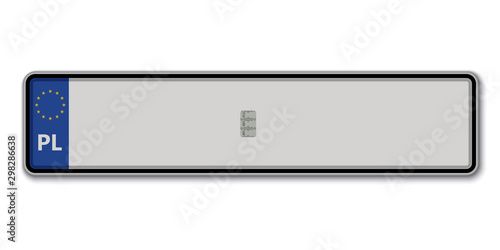 Car number plate poland