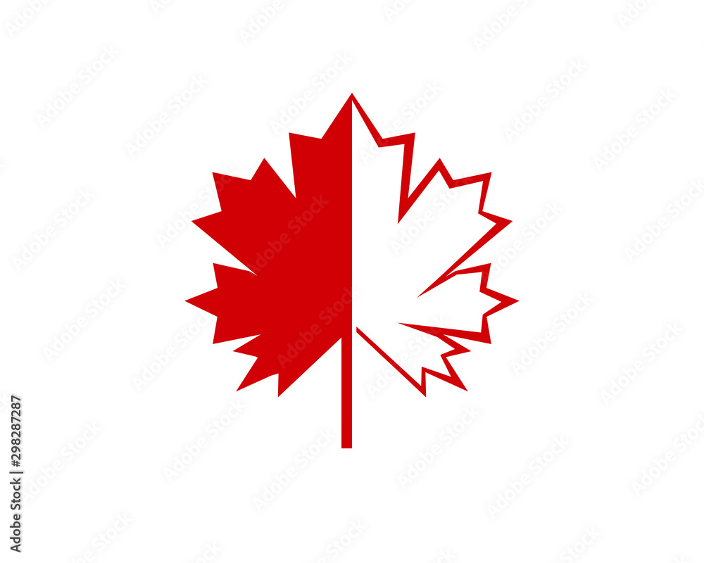 Canadian Maple leaf Logo, Maple Leaf Illustration Vector Design Canadian Maple leaf Logo, Maple Leaf Illustration Vector Design