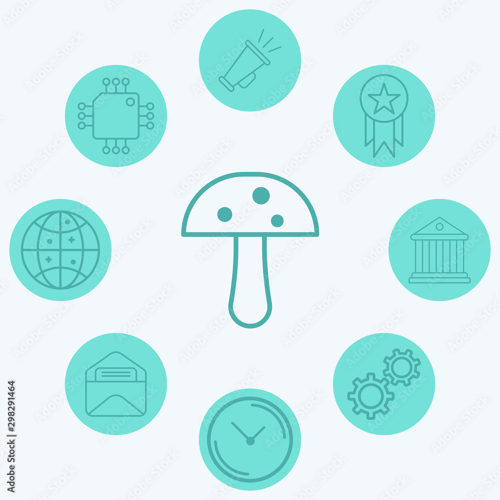 Mushroom vector icon sign symbol Mushroom vector icon sign symbol