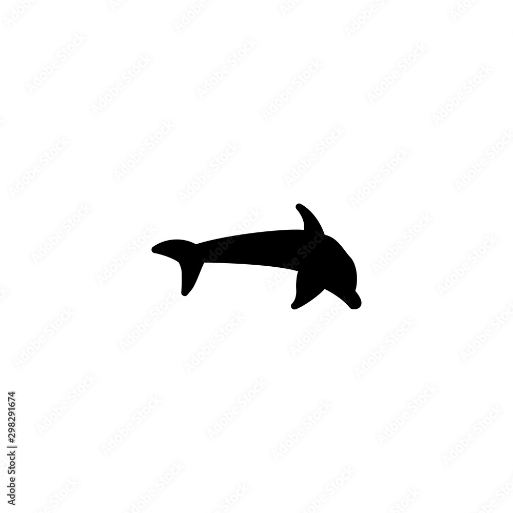 Dolphin icon. Sea animal symbol. Ocean fish sign. Dolphin icon. Sea animal symbol. Ocean fish sign.