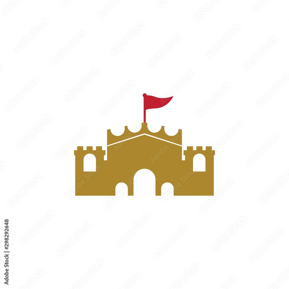 Fototapeta premium Castle logo template vector icon design