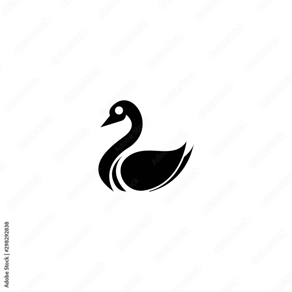 Swan logo template vector icon design Swan logo template vector icon design