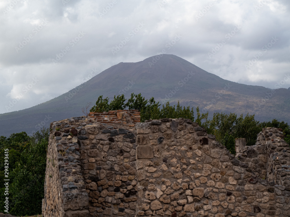 View of Vesuvius from Pompeii