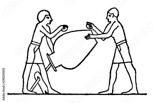 Egyptian Urn, vintage illustration.
