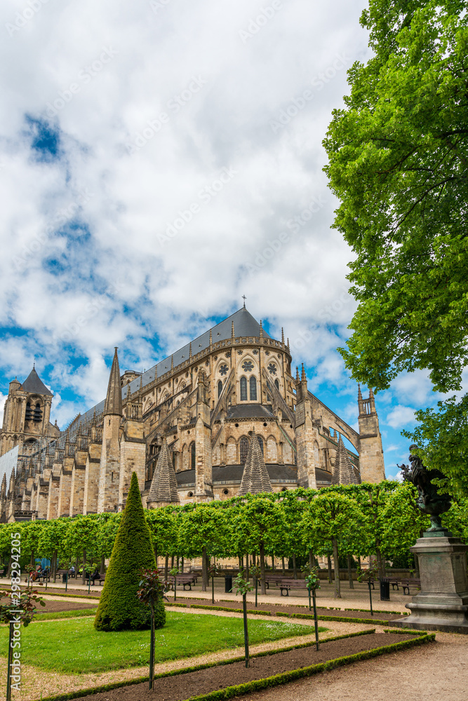 BOURGES, FRANCE - May 10, 2018: Bourges Cathedral in Bourges, France