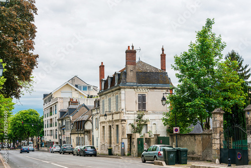 Fototapeta Naklejka Na Ścianę i Meble -  BOURGES, FRANCE - May 10, 2018: Street view of downtown in Bourges, France
