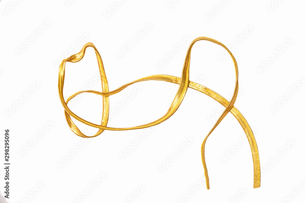 Yellow golden rope isolated on a white background Yellow golden rope isolated on a white background