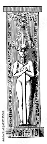 Column of Osiris, vintage illustration.