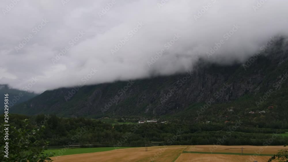 Timelapse of clouds over a valley near Trollstigen Road, Norway Timelapse of clouds over a valley near Trollstigen Road, Norway