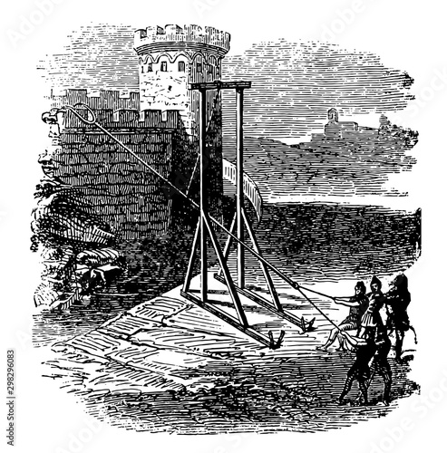 Battering Ram vintage illustration.