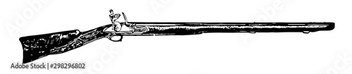 Revolutionary Gun, vintage illustration.