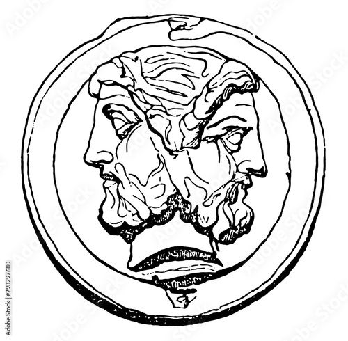 As vintage illustration.