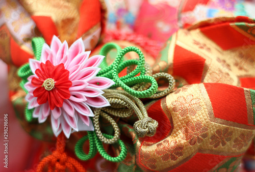 七五三　着物　Japanese traditional kimono parts for girl's 753 celebration