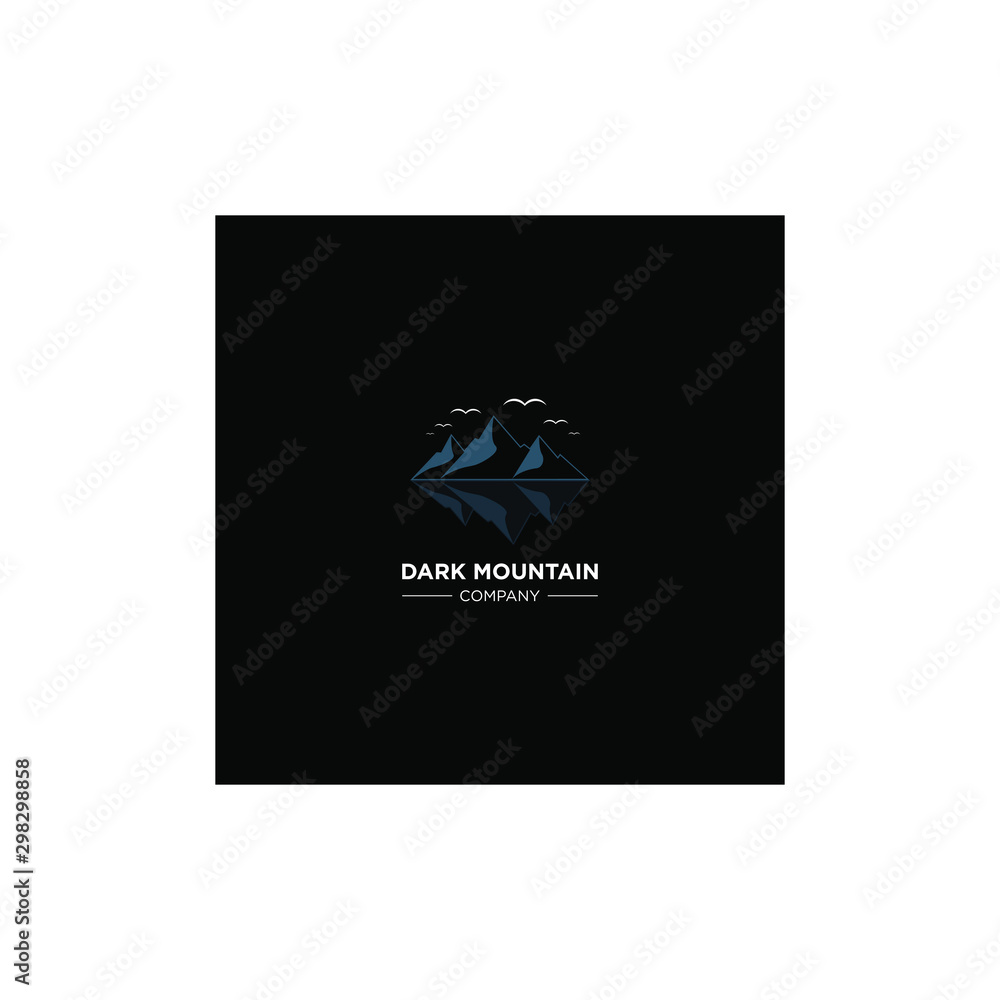 dark mountain landscape logo template dark mountain landscape logo template
