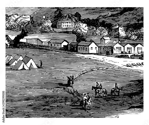 Village of Clarksburg vintage illustration photo