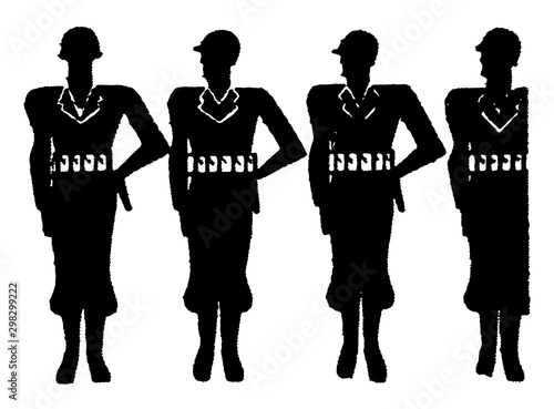 Close Military Interval Measurement, vintage illustration.