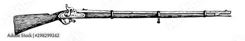 Gun, vintage illustration.