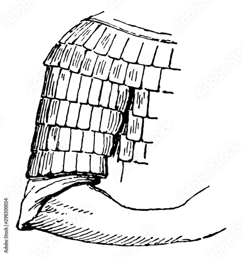 Scale Armor, vintage illustration.