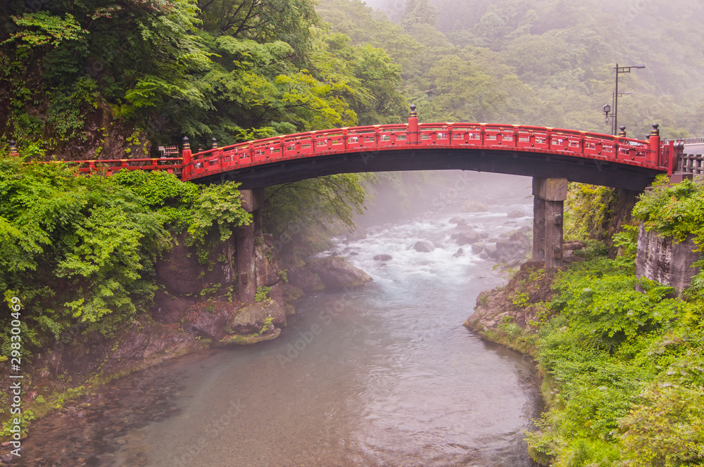 Shinkyo (Sacred Bridge) stands at the entrance to Futarasan Shrine in Nikko, Japan. Shinkyo (Sacred Bridge) stands at the entrance to Futarasan Shrine in Nikko, Japan.