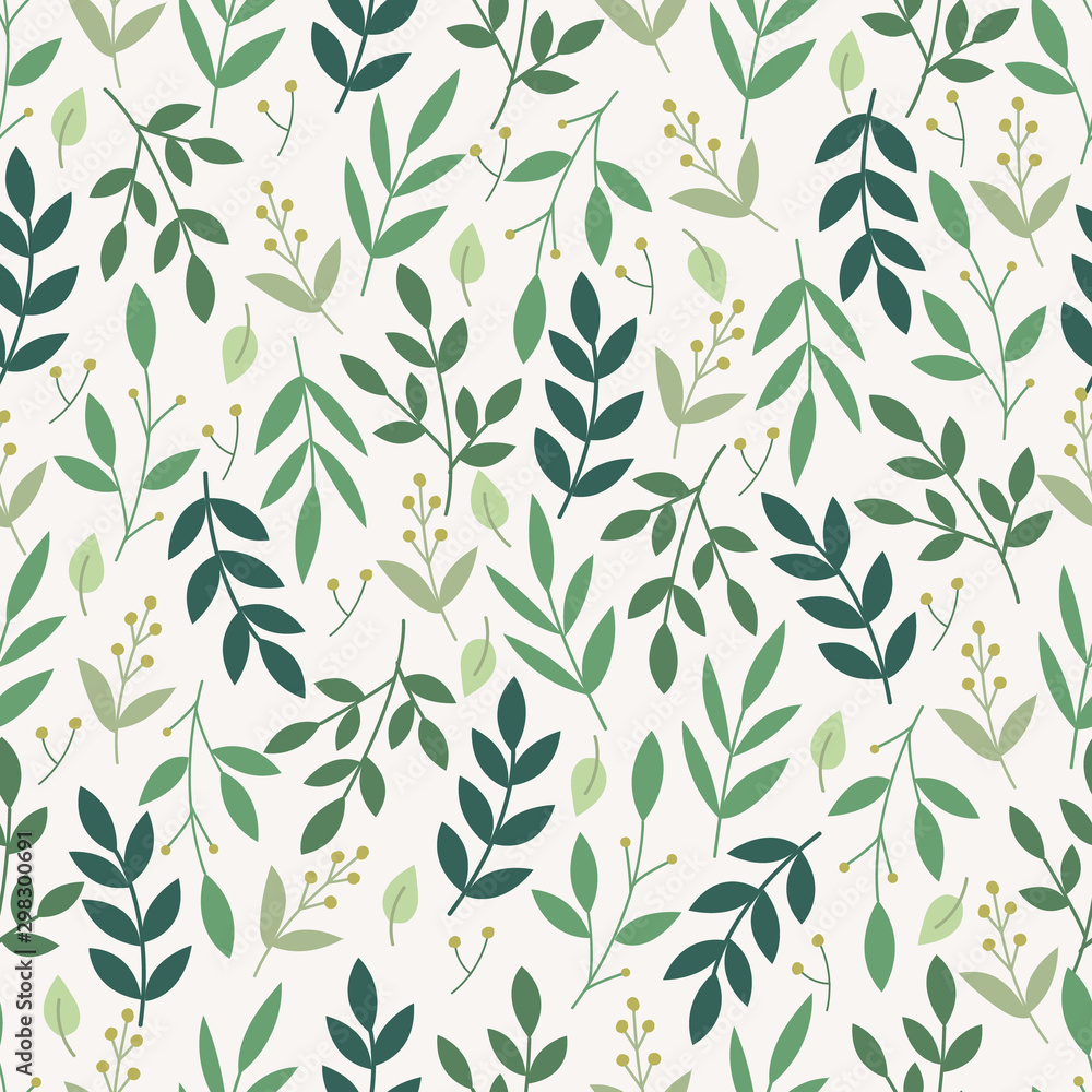 Fototapeta premium Botanical seamless pattern. Floral background.