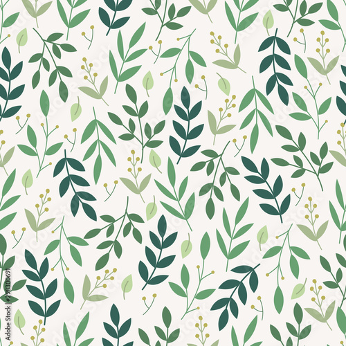 Botanical seamless pattern. Floral background.
