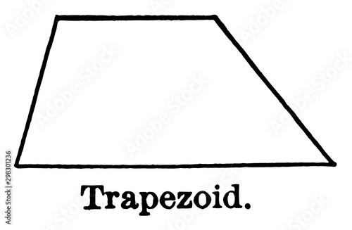 Trapezoid vintage illustration. photo