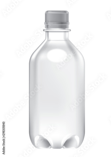 Realistic juice mineral beverage bottle mock-up image. Small water bottle packaging mock-up. Isolated. 