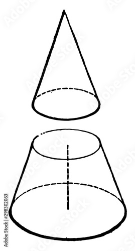 Frustum vintage illustration.
