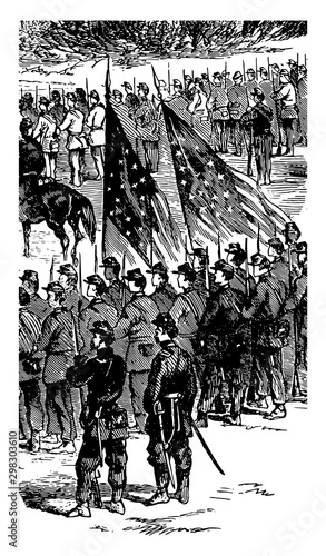 Принти на полотні Battle of Malvern Hill vintage illustration