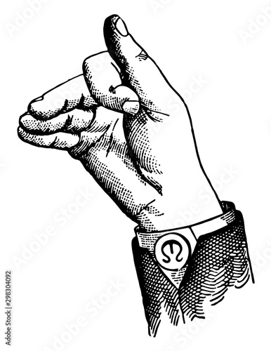 Vocalized Mixed Top Consonant, vintage illustration.