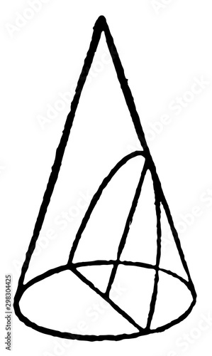 Parabola. vintage illustration.