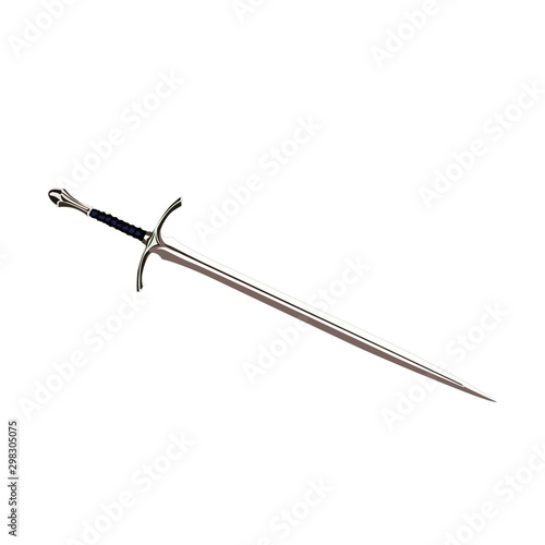 sword realistic vector illustration isolated