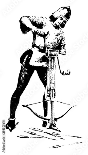 Crossbowman, vintage illustration.