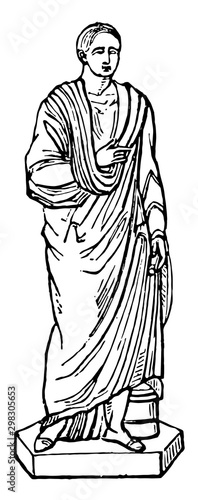 Toga vintage illustration.