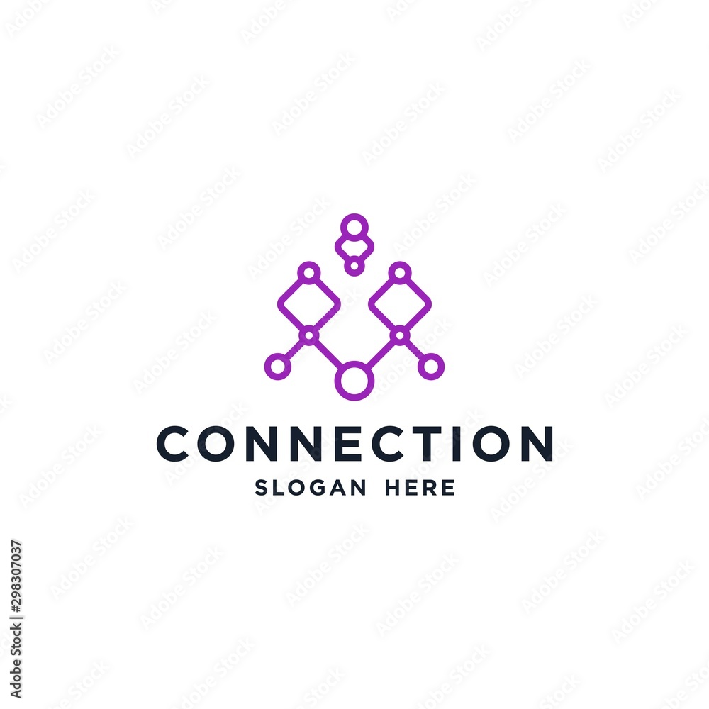 Line Connection Logo Design vector. Business Company Icon design. Teamwork Symbols Art Logo Line Connection Logo Design vector. Business Company Icon design. Teamwork Symbols Art Logo