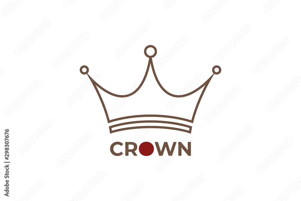 Crown Logo Design King or Queen Symbol Vector Illustration Crown Logo Design King or Queen Symbol Vector Illustration