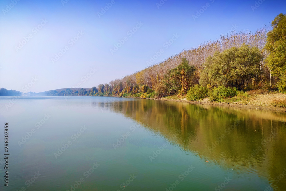 River Tisa and sky ,Serbia,Vojvodina.