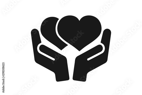 love on hand icon, preventative care icon simple element