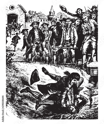 Shay's Rebellion,vintage illustration