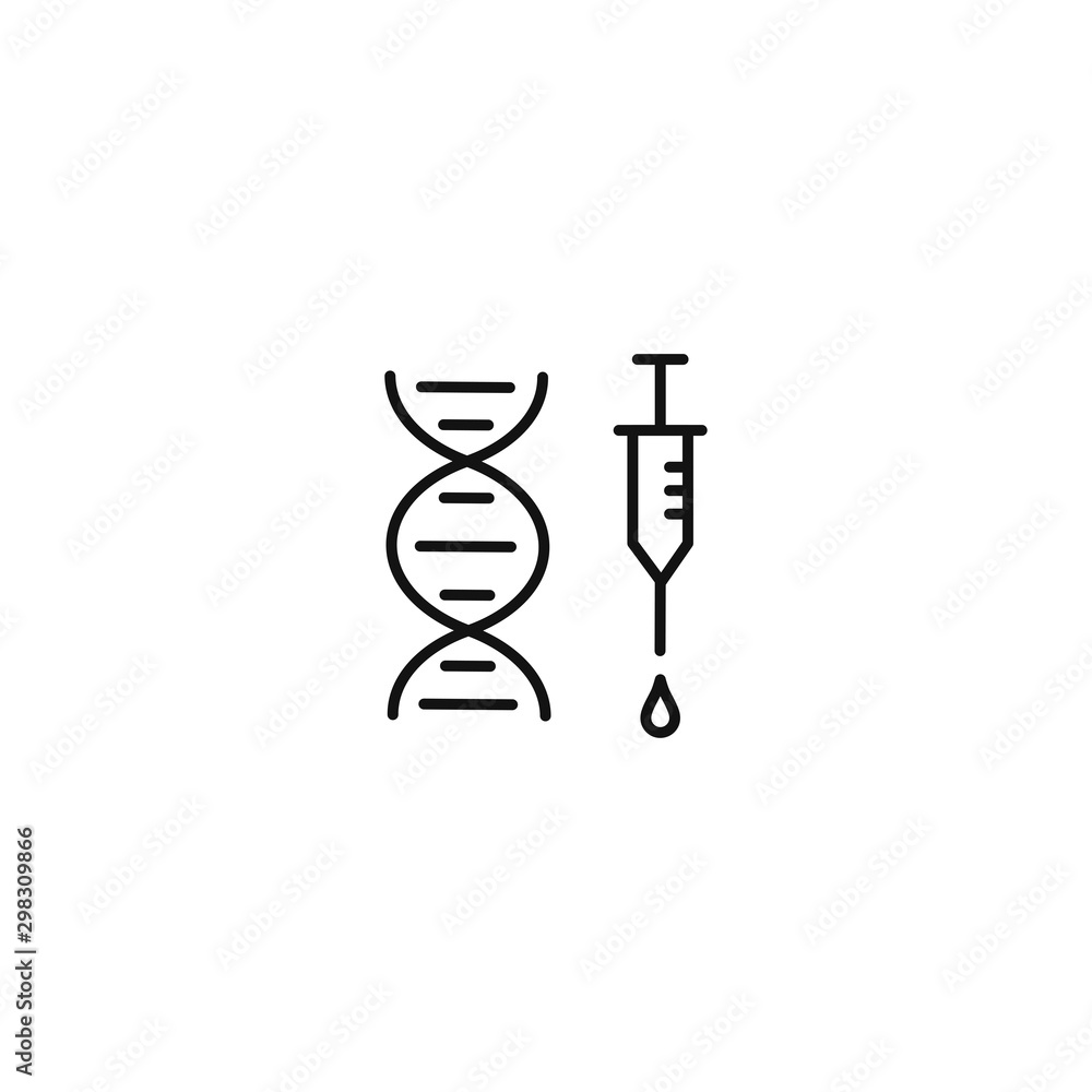 DNA test vector icon outline style DNA test vector icon outline style