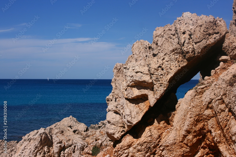 Stein und Fels am Meer