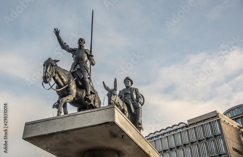 Don Quijote statue in Brussels, belgium photo