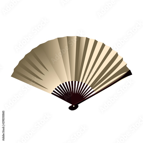 hand fan vector illustration isolated