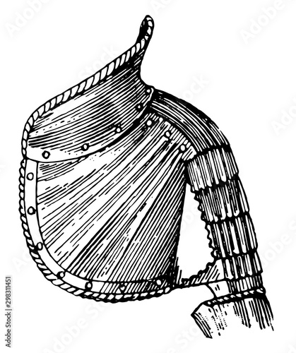 Garde Collet, vintage illustration.