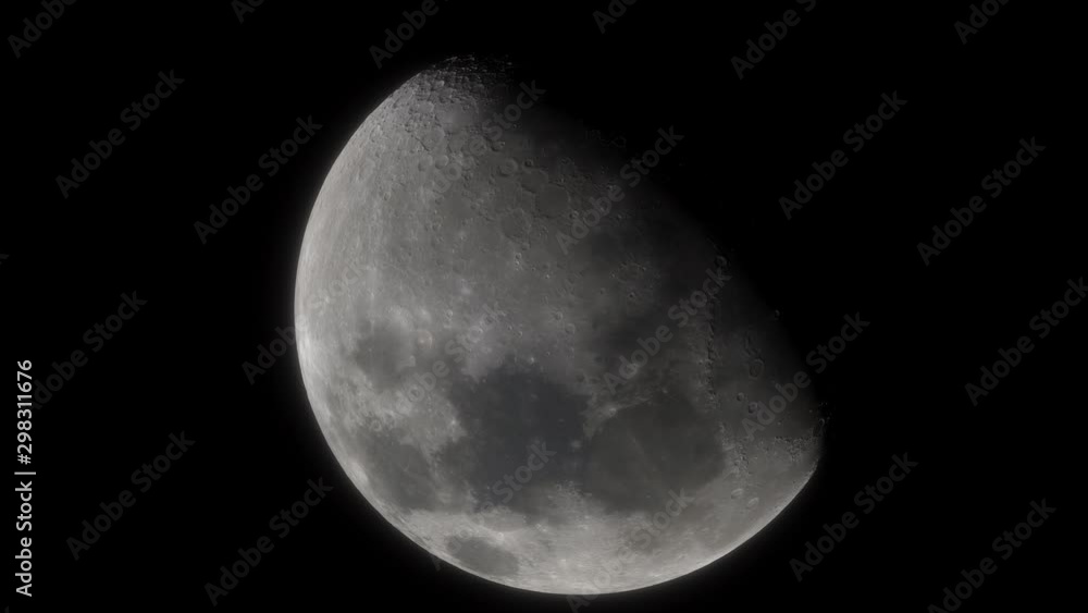 Moon in deep space. Spacecraft flies near Moon. Cinematic detailed 3d model of moon Moon in deep space. Spacecraft flies near Moon. Cinematic detailed 3d model of moon