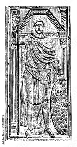 Flavius Aetius vintage illustration.