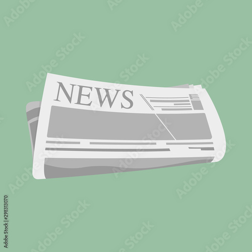 Newspaper isolated icons of folded news magazine. Vector daily news press title and text printed on pages with sign of publishing house for newspaper or information journal design template