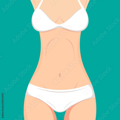 Slim female waist icon. Cartoon illustration of slim female waist vector icon for web