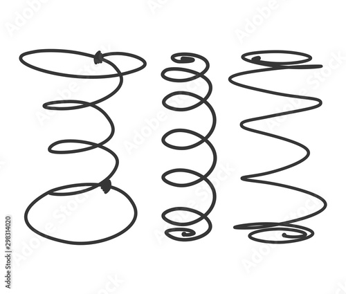 Mattress Spring Set on White Background.
