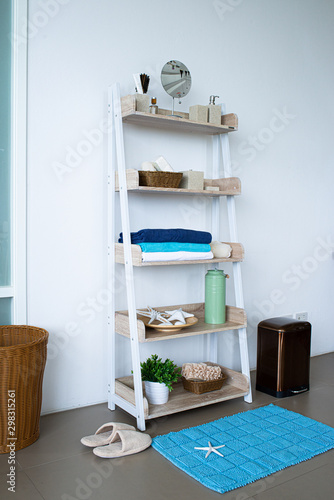 Metal Tower Storage Rack Rust-Resistant Laundry Bathroom Shelves